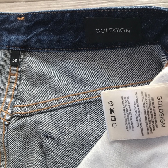 GOLDSIGN Easton Button Front A-Line Denim Midi Skirt - Picture 8 of 14